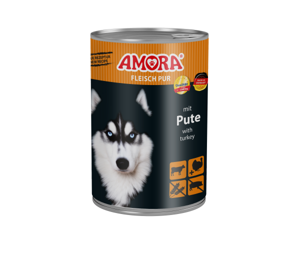 AMORA Dog Fleisch Pur Adult Pute 400gD