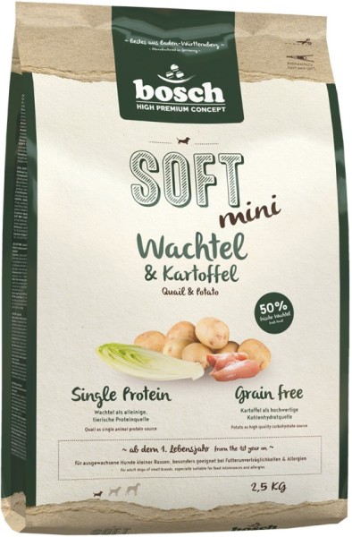Bosch HPC Soft Mini Wachtel & Kartoffel 2,5kg