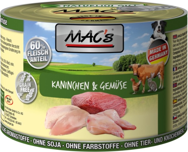 Macs Dog Kaninchen+Gemüs 200gD