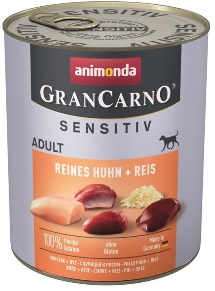 Animonda GranCarno Adult Sensitive Reines Huhn + Reis 800