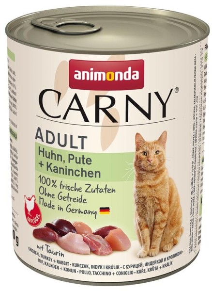 Animonda Cat Dose Carny Adult Huhn, Pute + Kaninchen 800