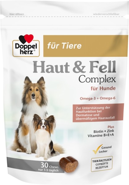 DH Hund Haut+Fel Compl 30Chews