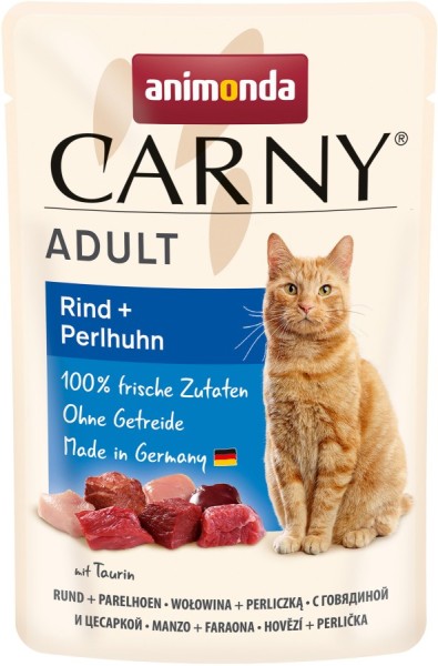 Animonda Cat Portionsbeutel Carny Adult Rind + Perlhuhn 8