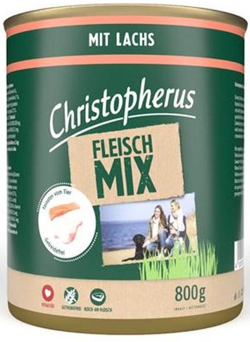 Christopherus Fleischmix - mit Lachs 800g-Dose