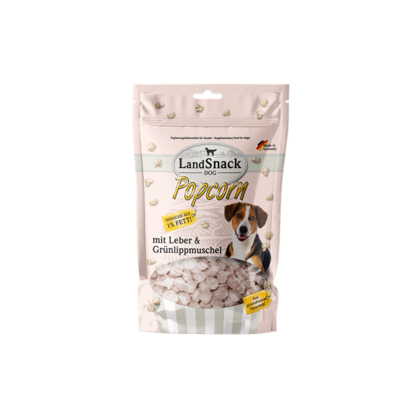 LandSnack Dog Popcorn mit Leber und Grünlippmuschel 100g
