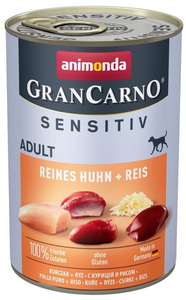 Animonda GranCarno Adult Sensitive Reines Huhn + Reis 400