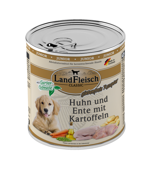 LandFleisch Dog Classic Junior Huhn,Ente & Kartoffeln 800g