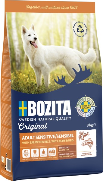 Bozita Dog Original Adult Sensitive Skin + Coat 3kg