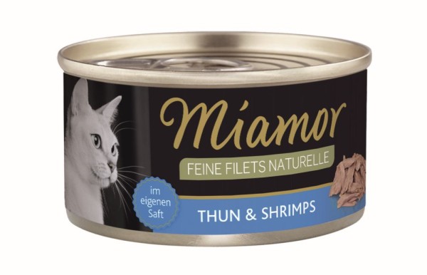 Miamor Feine Filets naturelle Thun & Shrimps 80g