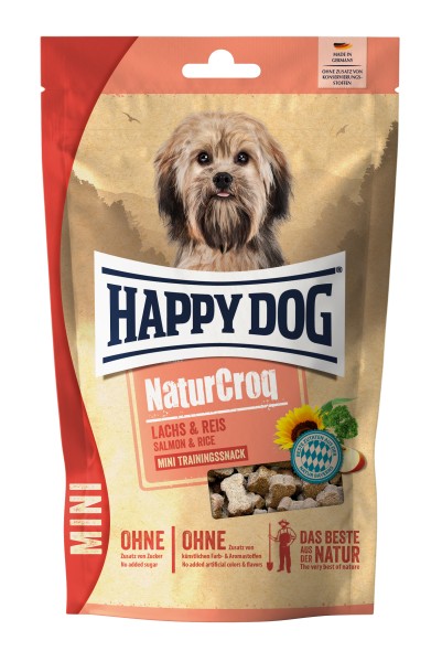 HappyDog NaturCroq Mini Snack Lachs & Reis 100g