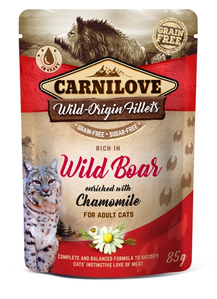 Carnilove Cat Wild Boar+Chamomi 85gP