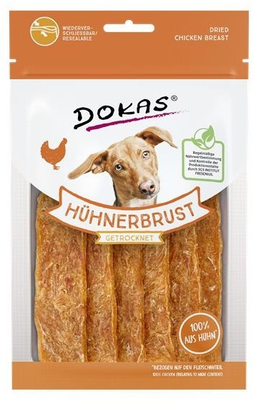 Dokas Hunde Snack Hühnerbrust getrocknet 70 g