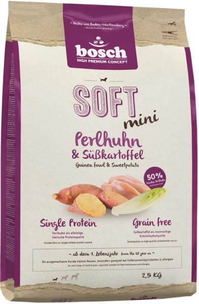 Bosch HPC Soft Mini Perlhuhn & Kartoffel 2,5kg