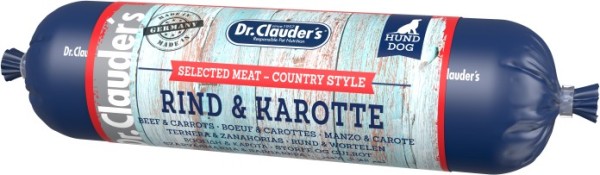 Dr. Clauder Selected Meat Country Rind & Karotte 800g