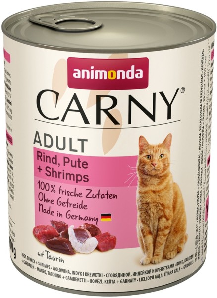 Animonda Cat Dose Carny Adult Rind Pute + Shrimps. 800g