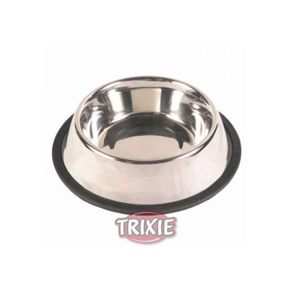 Trixie Edelstahlnapf mit Gummiring - 0,7 l