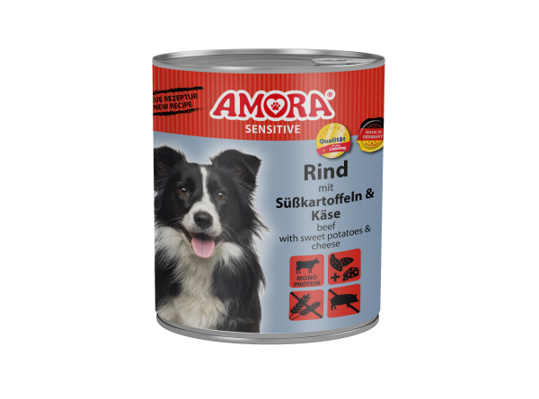 AMORA Dog Sensitive Rind+Süßkartoffel 800gD