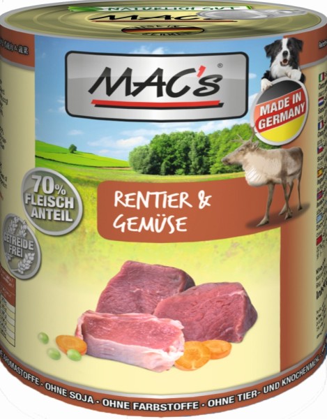 Macs Dog Rentier, Gemüse & Pasta 800g Dose