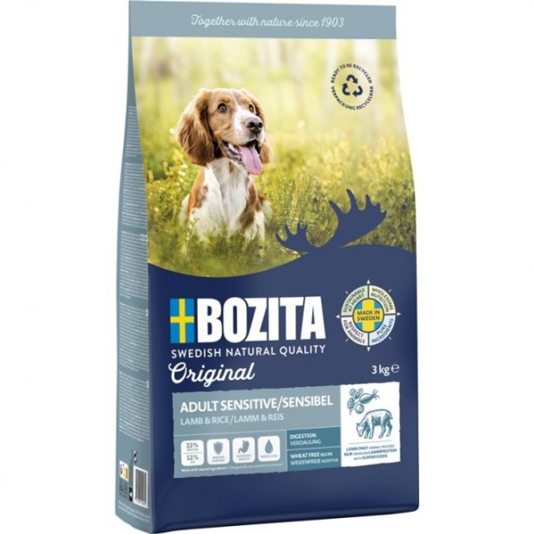 Bozita Original Adult Sensitive Lamm & Reis - 3 kg
