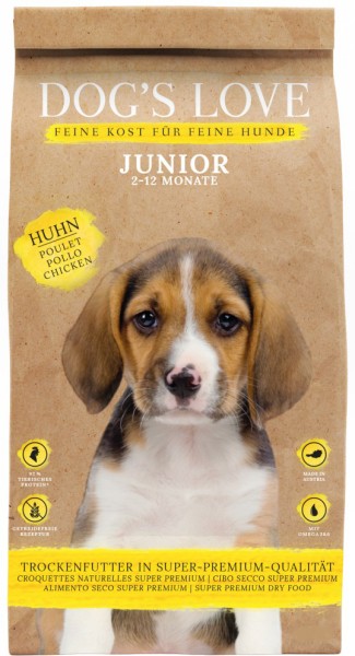 DOG'S LOVE TROCKEN Junior Huhn 12kg