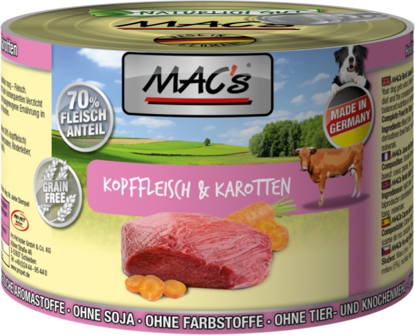 Macs Dog Kopffl.+Karotten 200gD
