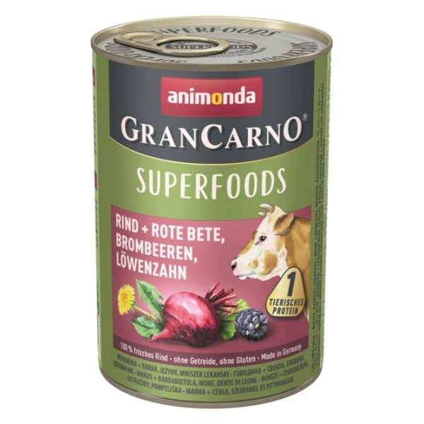 Animonda GranCarno Adult Superfood Rind & Rote Beete - 400 g
