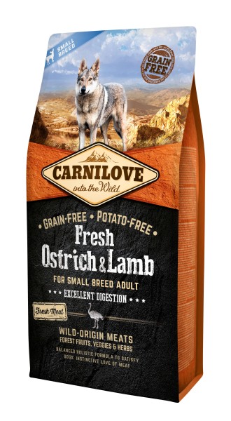 Carnilove Dog Fresh Sm Ostr+Lam 6kg