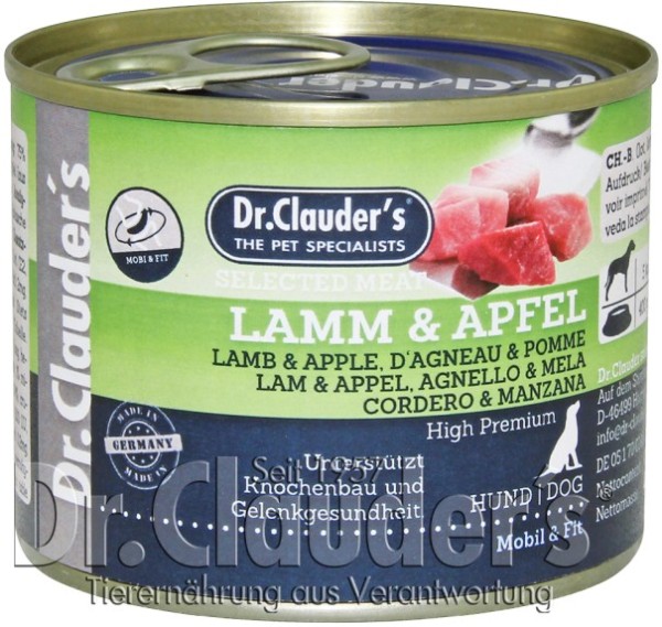 Dr. Clauder Selected Meat Lamm+Apfel 200g