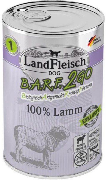 Landfleisch BARF2GO Exkl Lamm 400g
