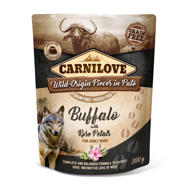Carnilove Pate Buffalo+Rose Petals 300gP