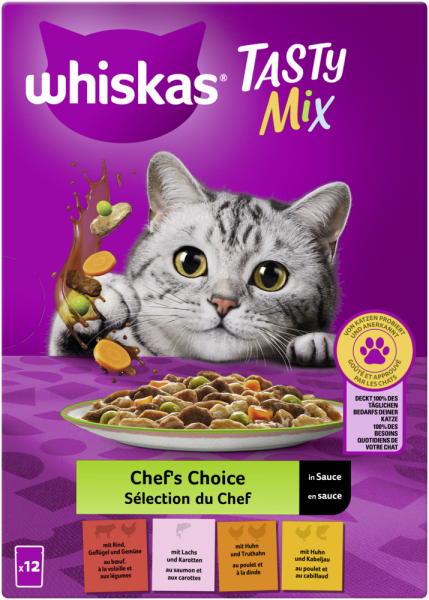 Whiskas Tasty Mix ChefsCho in Sauce 12x85gP