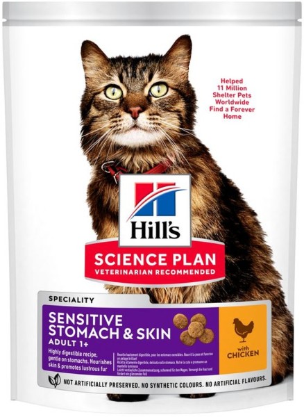 Hills Science Plan Katze Adult Sensitive Stomach & Skin H
