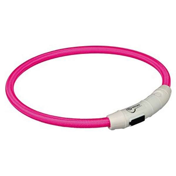 Trixie Flash Leuchtring USB Pink - L-XL