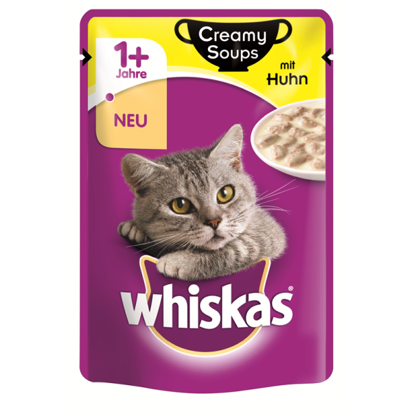 Whiskas Creamy Soups 1+ Huhn 85gP