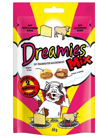 Dreamies Cat Snacks Mix mit Käse & Rind 60g
