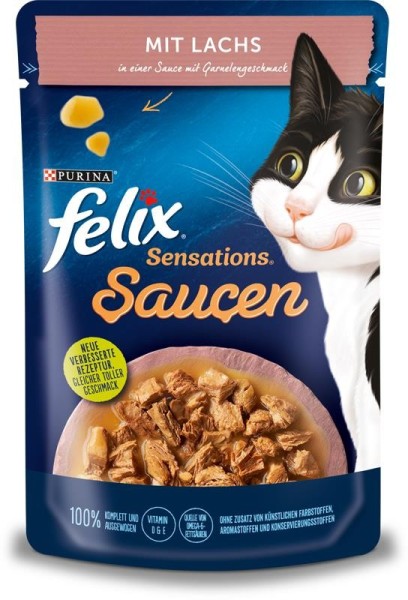 Felix Sensations Saucen mit Lachs & Garnelenge.85g
