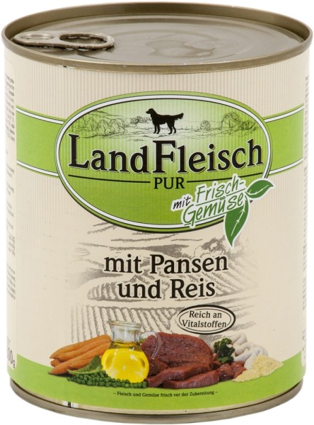 Landfleisch Pur Pansen & Reis 800g