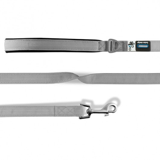 Curli Basic Leine Nylon - Grau - 140cm/1,5cm