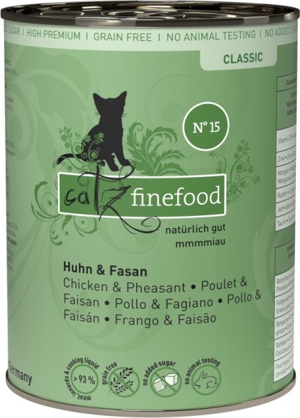 Pets Nature Catz finefood No.15 Huhn & Fasan 400g Dose