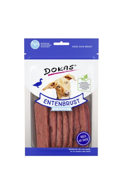 Dokas Hunde Snack Entenbrustfilet getrocknet 70 g