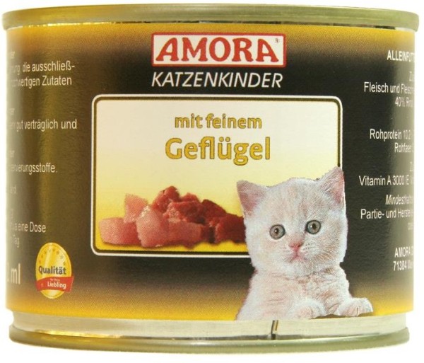 AMORA F.pur Katzenkinder mit feinem Geflügel 200g