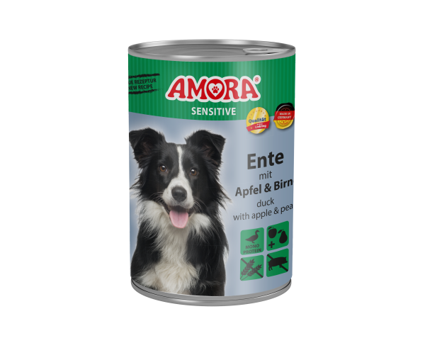 AMORA Dog Sensitive Ente+Apfel+Birne 400gD