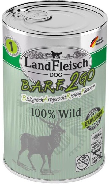 Landfleisch BARF2GO Exkl Wild 400g