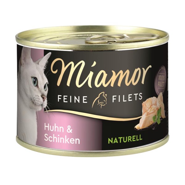 Miamor Feine Filets Naturelle Huhn & Schinken 156g Dose