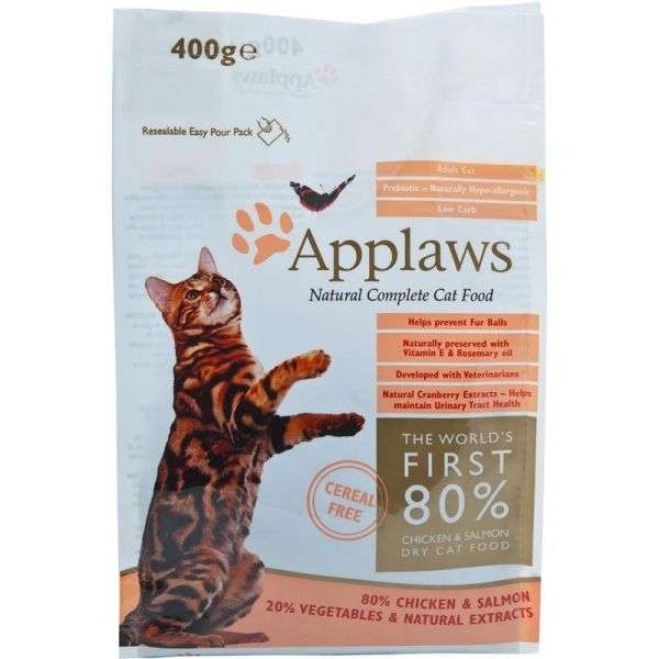 Applaws Katzentrockenfutter mit Hühnchen & Lachs - 400 g