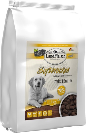Landfleisch Dog Softbrocken mit Huhn 1,5kg