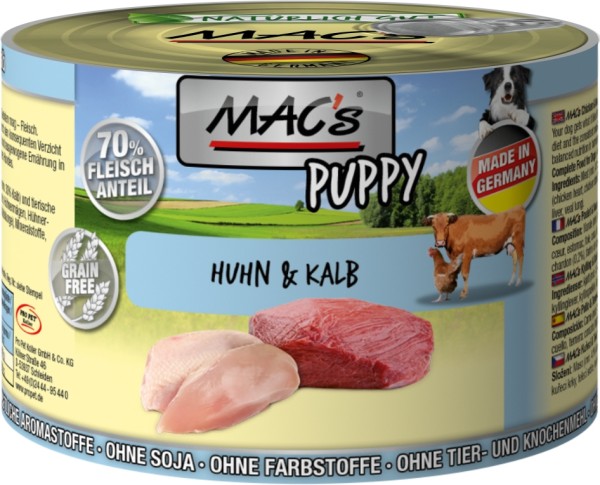 Macs Dog Puppy Huhn+Kalb 200gD