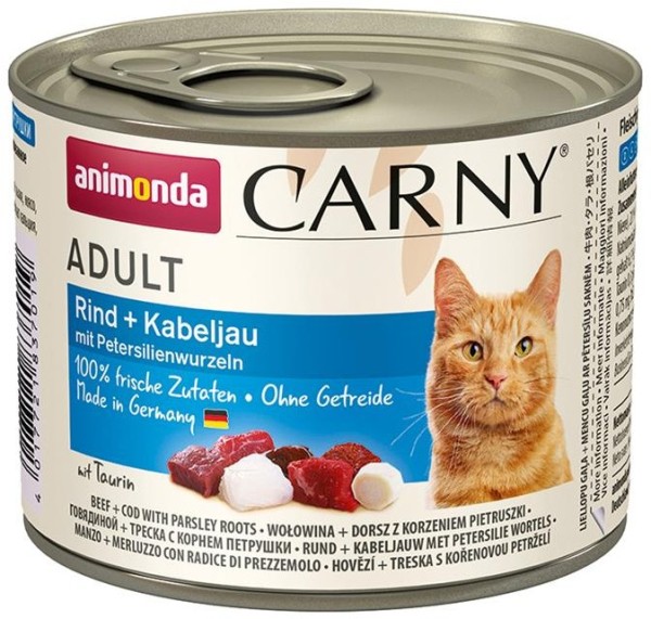 Animonda Cat Dose Carny Adult Rind & Kabeljau & Petersilienwurzeln 200g