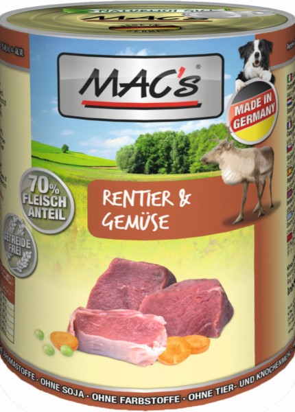 Macs Dog Rentier, Nudeln & Gemüse 400g Dose
