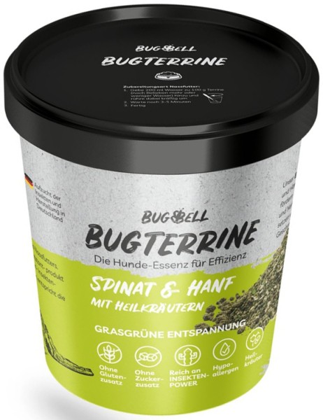 BugBell Dog BugTerrine Adult grün Spinat + Hanf 100g